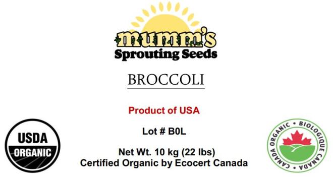Mumm's Sprouting Seeds Broccoli 10 kg