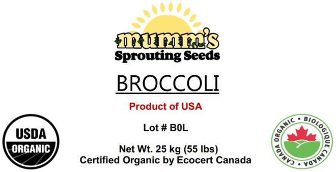 Mumm's Sprouting Seeds Broccoli 25 kg