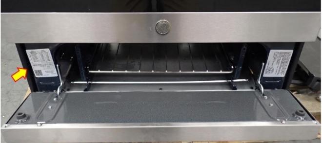 30-inch GE range serial location