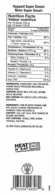 Hygaard Fine Foods Ltd.: Super Donair