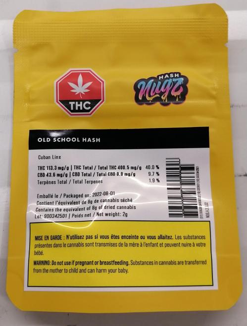 Example of the affected product packaging (front)