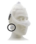 DreamWisp Nasal Mask (magnets are circled in black)