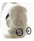 DreamWear Full Face Mask (magnets are circled in black)