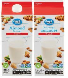 Great Value - Almond Beverage Original - 1.89 L - Front, Back