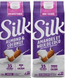 Silk - Almond &amp; Coconut Beverage - 1.89 L - Front, Back