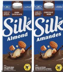 Silk - Almond Beverage Dark Chocolate - 1.89 L - Front, Back