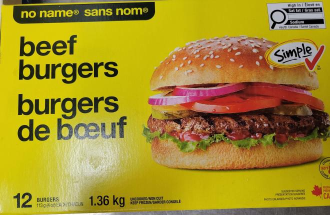 no name - beef burgers - 1.36 kg - front