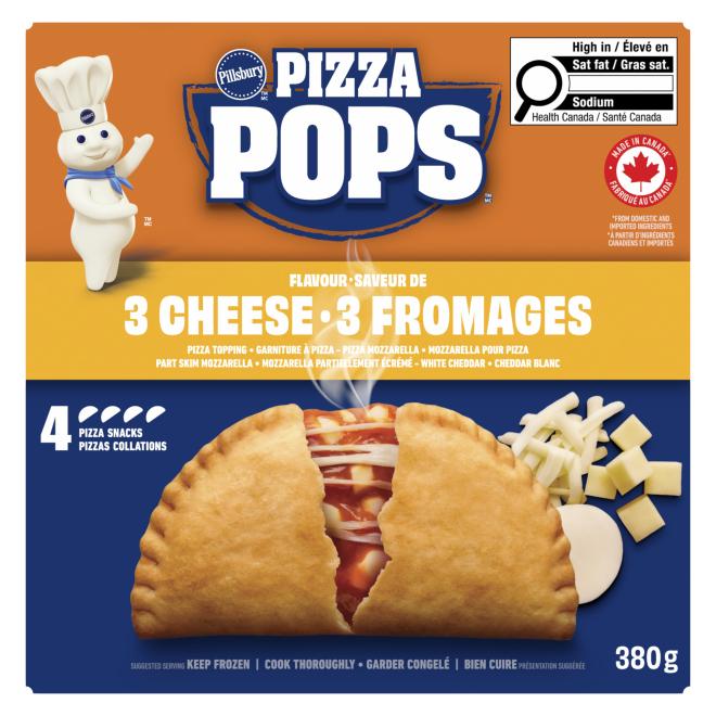 Pillsbury - Pizza Pops 3 Cheese - 4 count - Front