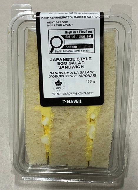 7-Eleven - Japanese Style Egg Salad Sandwich -133 g - Product