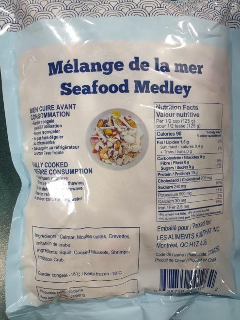 Kim Phat - Seafood Medley - 500 g - Back
