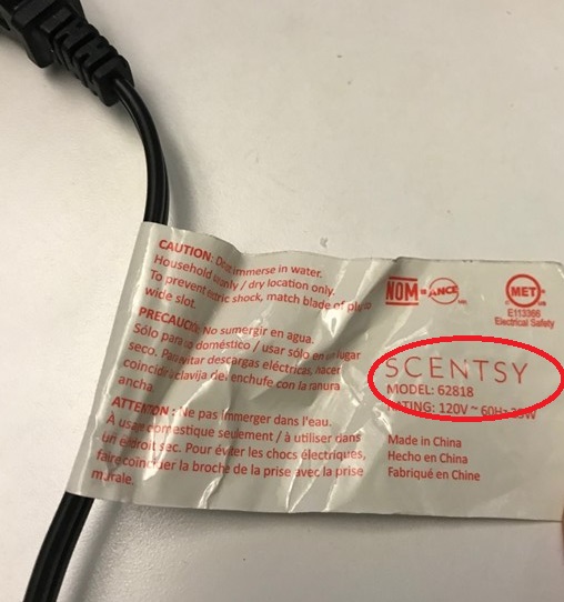 Scentsy Luminary Jack and Bless This Home Warmers recalled due to Fire