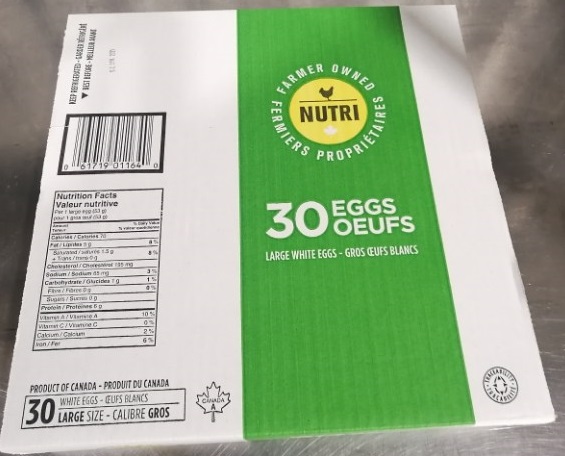Nutri – Large white eggs – 30 eggs