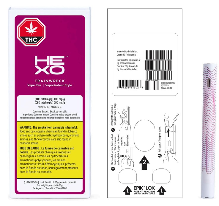 HEXO Trainwreck All–in-One Disposable Vape Pen