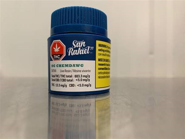 Example of correctly labelled immediate container