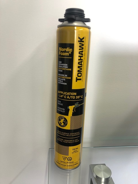 Tomahawk Nordic Foam Low Expansion Insulation Polyurethane foam (gun grade) Doors, Windows & Gap, 900g (750 mL)