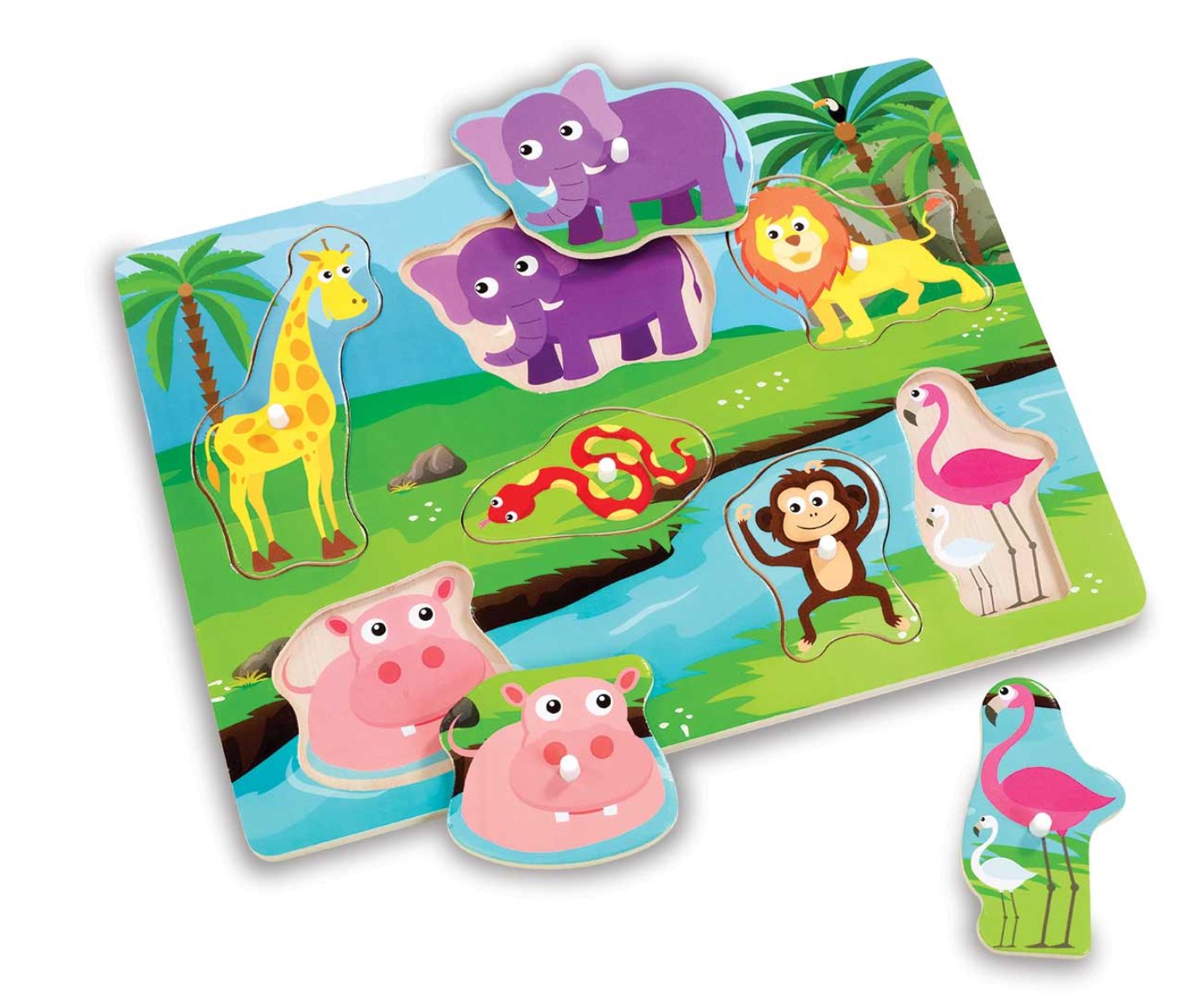 Woodlets Lifting Puzzles – Safari (SKN 126020) (UPC 5056289404768)
