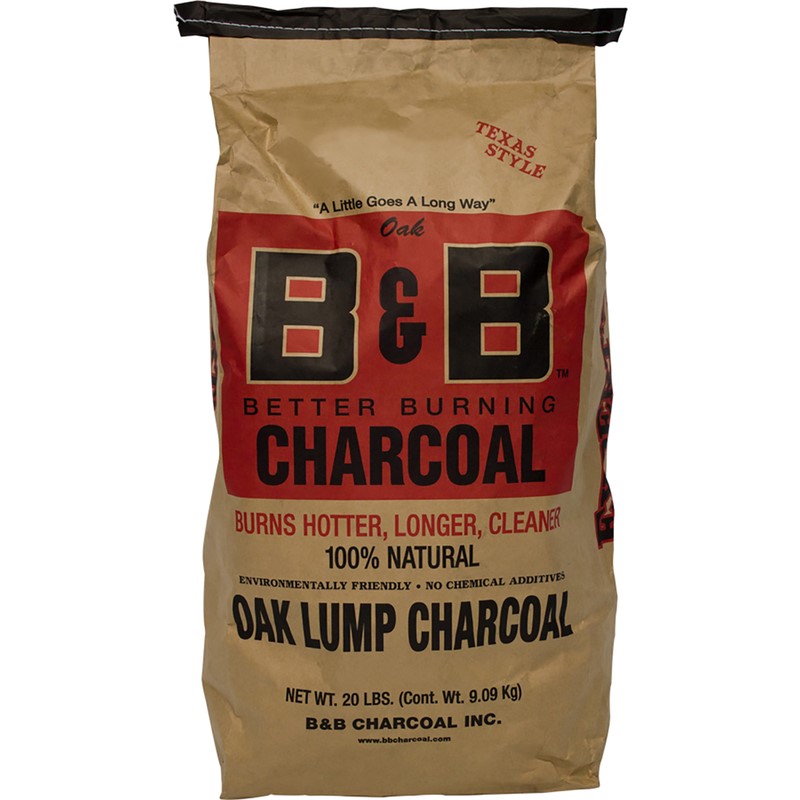 B&B Charcoal Oak Hardwood Lump Charcoal (20 lbs)